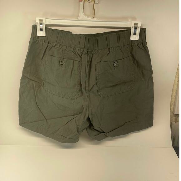 Talbots Cotton Tencel Blend Army Green Shorts Drawstring Waist 30” Size Medium - Picture 6 of 9